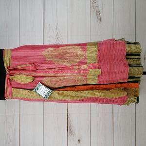 Darn Good Yarn Sari Silk Wrap Skirt Tea Goddess